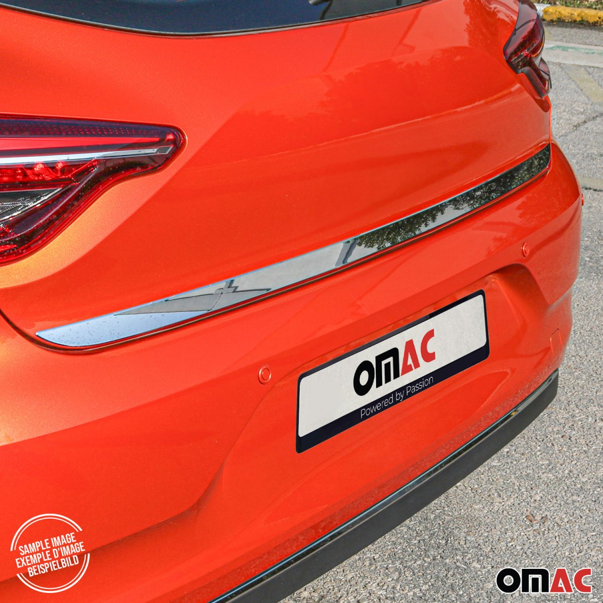 Mercedes E Class W212 Tailgate Trim - Omac - S.Steel - Gloss Silver - '10-'16